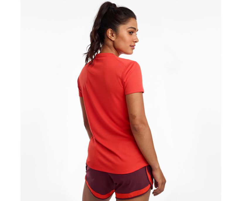 Saucony Stopwatch Short Sleeve Women's Shirts Red | AU 301GSOL